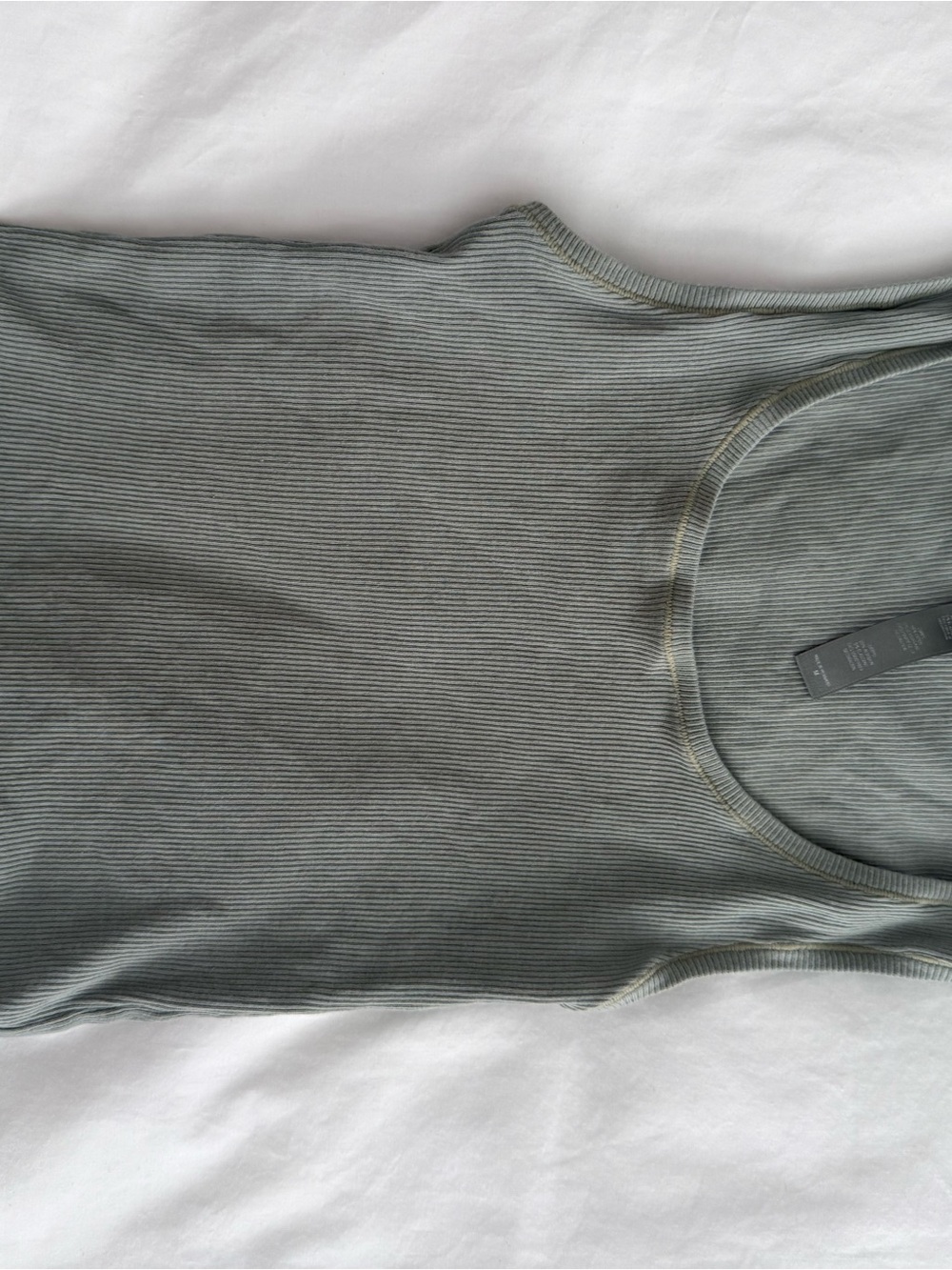 SKIMS Olive Ribbed Scoop Neck Tank Top